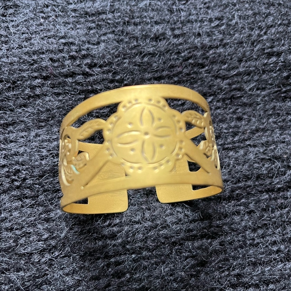 Elegant Cambodian Gold Cuff Bracelet